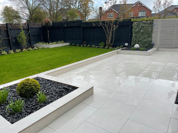 Eclipse Off White Outdoor Porcelain Paving Slabs - 900x600x20mm