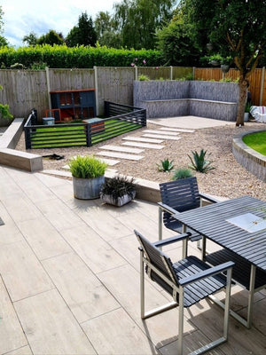 Cedar Elm Wood Virtue Vitrified Porcelain Paving Slabs- 1200x300 Pack