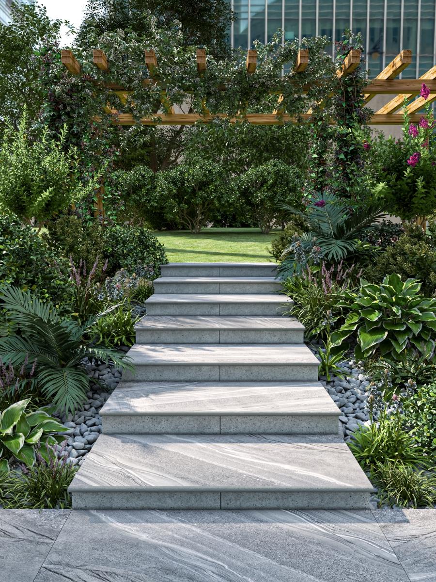 Esparada Grigio Porcelain Bullnose Tiles - 1200x300x20mm