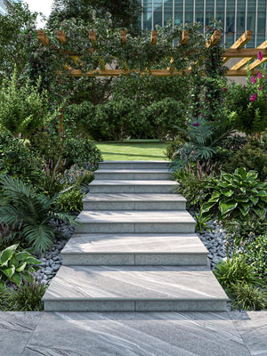 Esparada Grigio Porcelain Bullnose Tiles - 1200x300x20mm