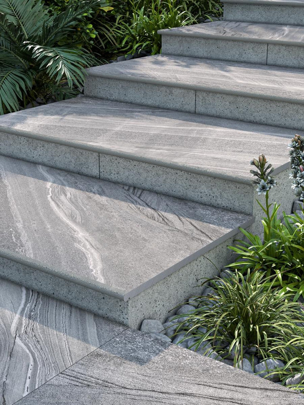 Esparada Grigio Porcelain Bullnose Tiles - 1200x300x20mm