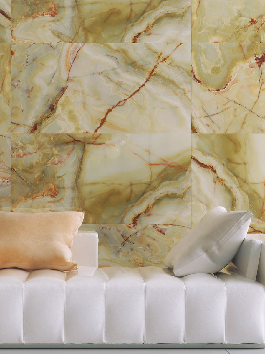 Eunoia Verde Onyx Porcelain Tile - 1200x600mm