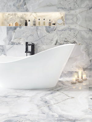 Eunoia Grey Onyx Gloss Tile - 1200x600mm