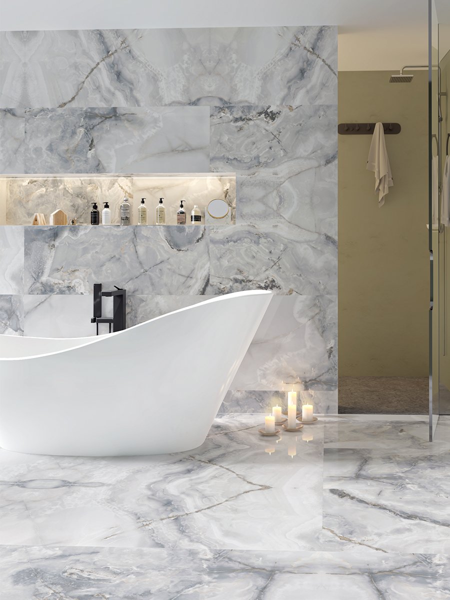 Eunoia Grey Onyx Matt Tile - 1200x600mm