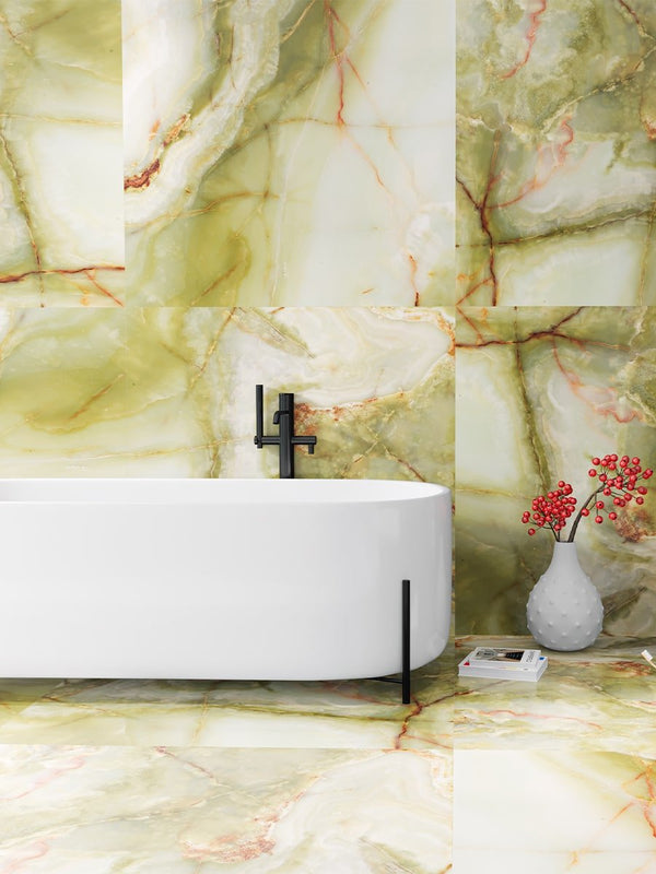 Eunoia Verde Onyx Porcelain Tile - 1200x1200mm
