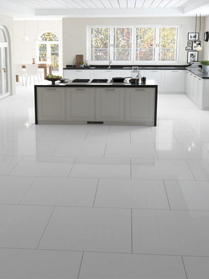 Everest White Gloss Tile - 600x600mm
