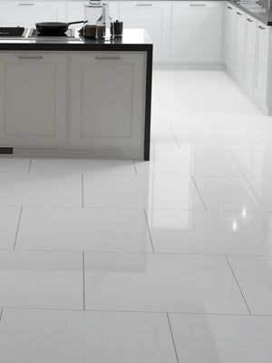Everest White Gloss Wall Tile - 800x800mm