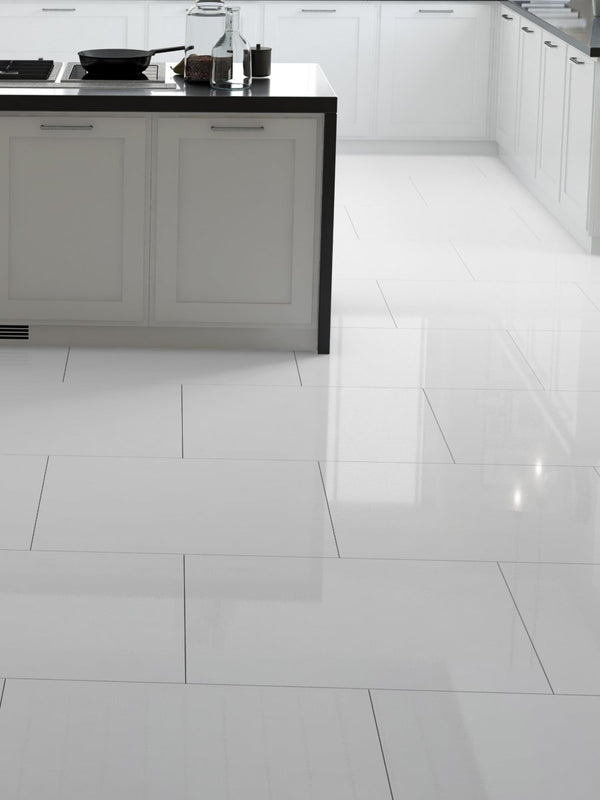 Everest White Gloss Wall Tile - 800x800mm