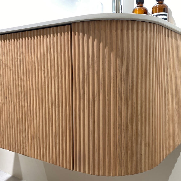 Bali Solid Wood Fluted Vanity - 1200mm.