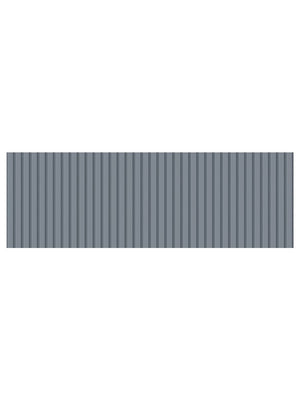 Fluted Steel Grey Ceramic Wall Tile - 900x300mm