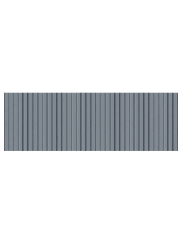 Fluted Steel Grey Ceramic Wall Tile - 900x300mm