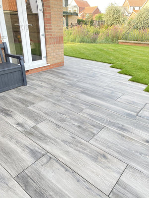 Fume Grey Italian Tile - 1200x400x20mm