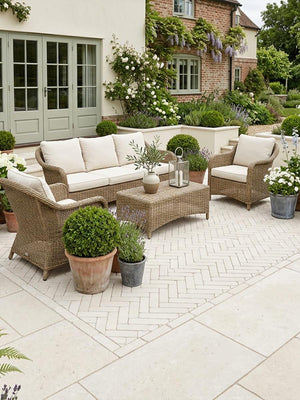 Galala Antique & Tumbled Limestone Pavers - 200x50x40mm