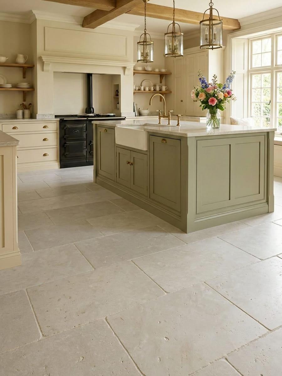 Galala Soft Sandblasted Tumbled Natural Limestone Slabs - 900x600x20mm