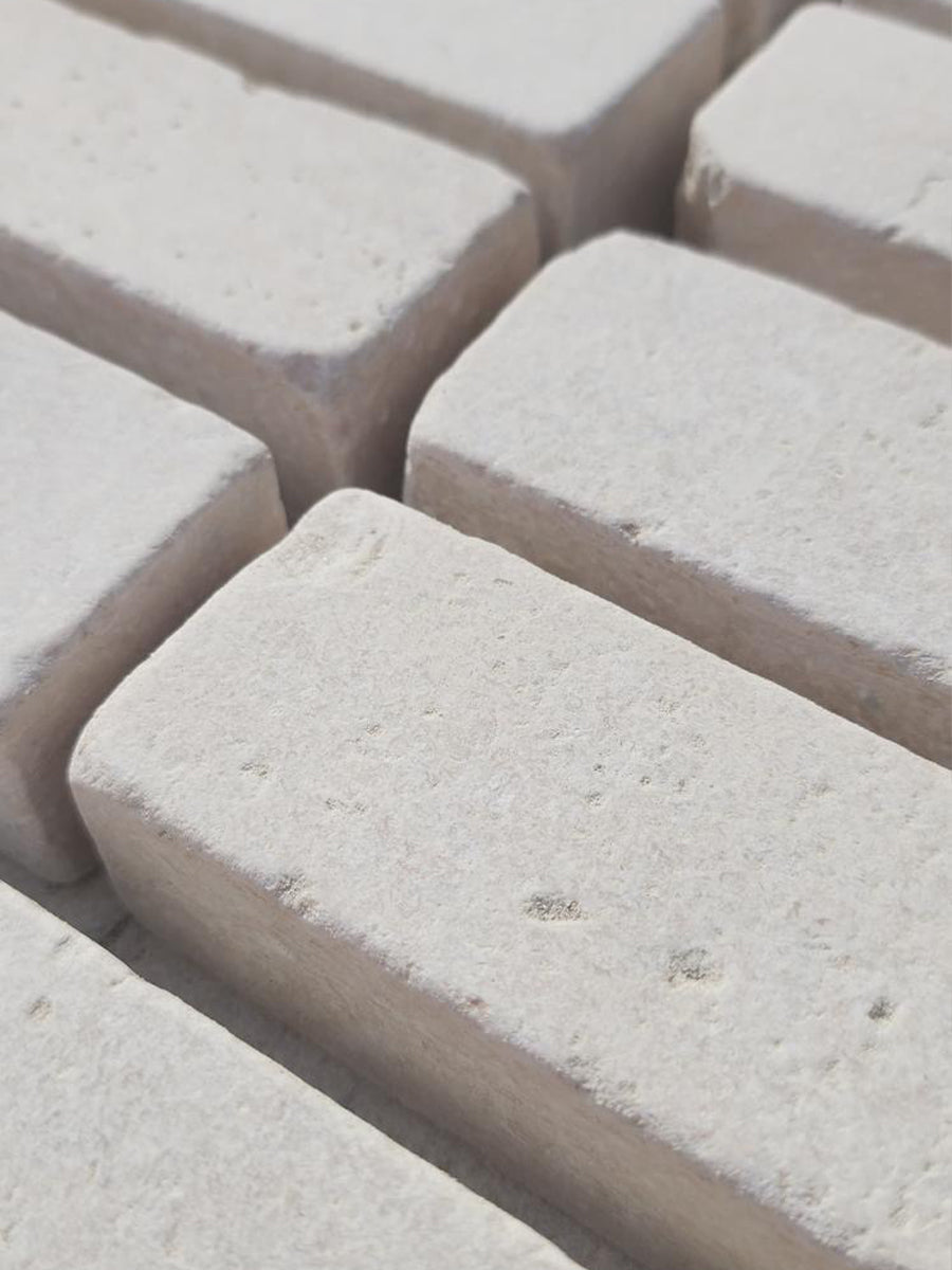 Galala Antique & Tumbled Limestone Pavers - 200x50x40mm