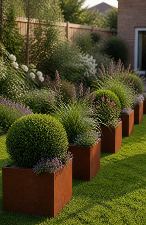 Corten Steel Planter - 500x500x500mm - Pre-Rusted