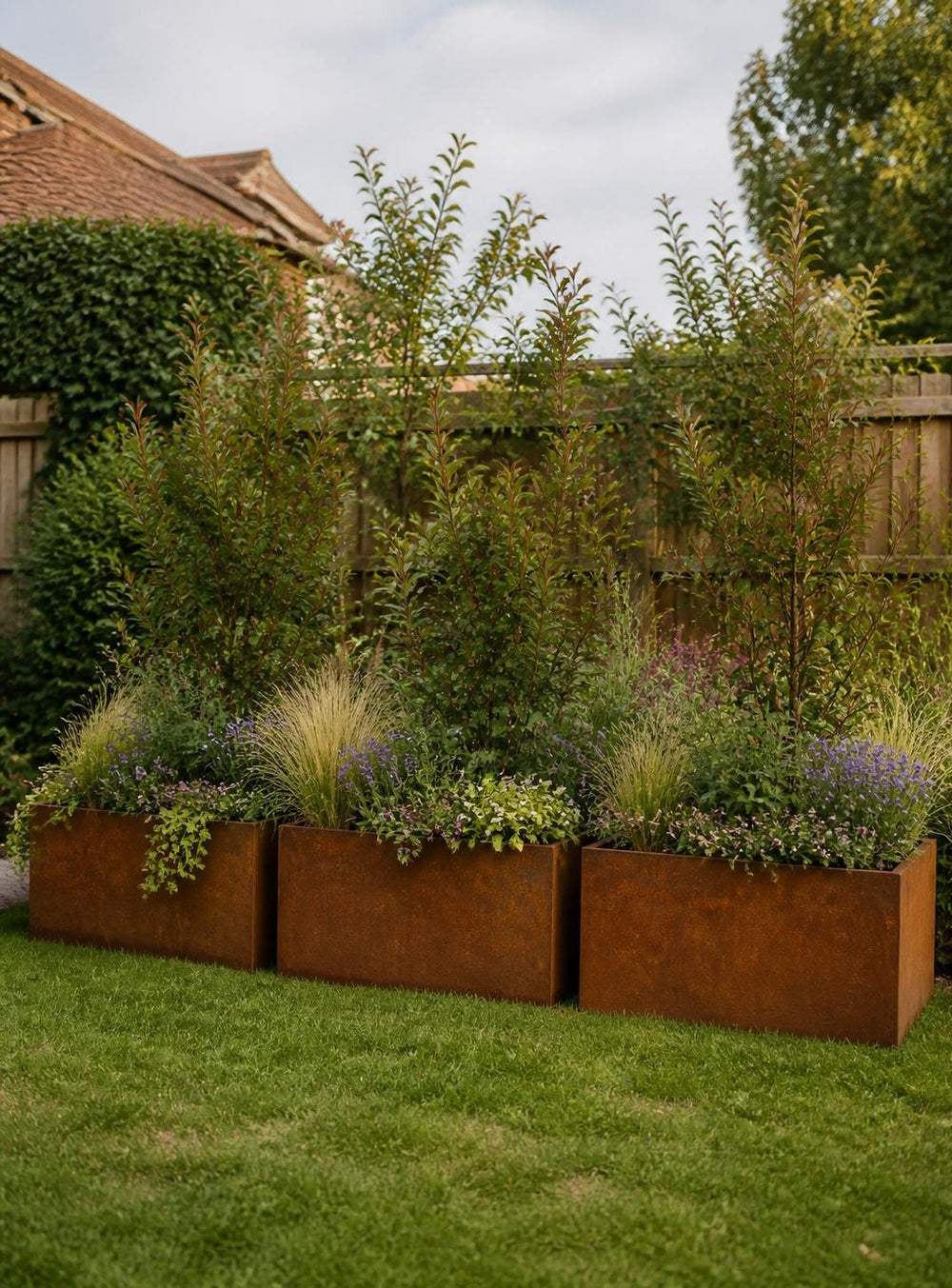 Corten Steel Planter - 1200x400x400mm - Pre-Rusted