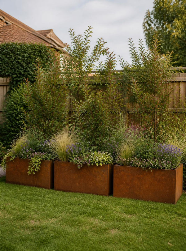 Corten Steel Planter - 1200x400x400mm - Pre-Rusted