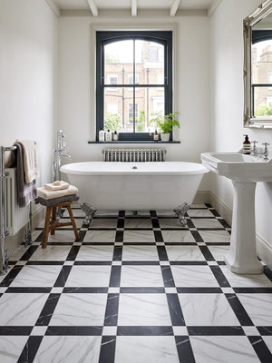 Grace Nero Porcelain Tile - 440x440x10mm