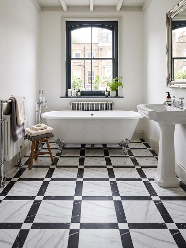 Grace Nero Porcelain Tile - 440x440x10mm