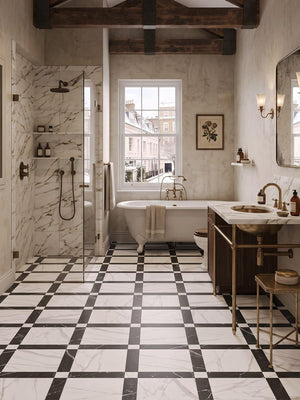 Grace Nero Porcelain Tile - 440x440x10mm