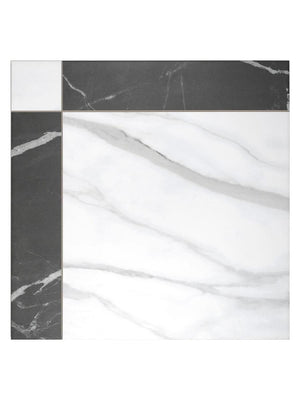Grace Nero Porcelain Tile - 440x440x10mm