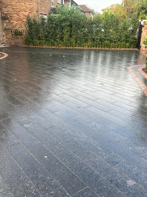 Dark Grey Granite Paving Slabs - 900x200 Pack