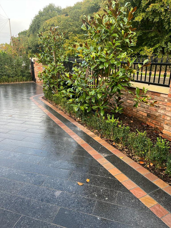 Dark Grey Granite Paving Slabs - 900x200 Pack