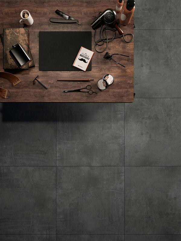 Graphite Virtue Vitrified Outdoor Porcelain Paving Slabs - 800x800 Pack