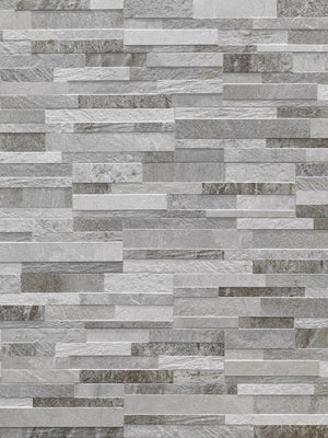 Grey Slate Split Face Effect Outdoor Wall Cladding Tile - 150x610mm