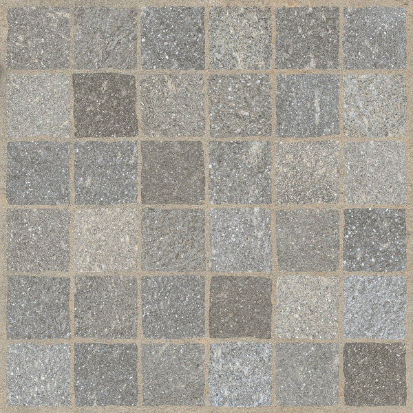 Grigio Cobble Effect Outdoor Porcelain Paving Slabs- 600x600