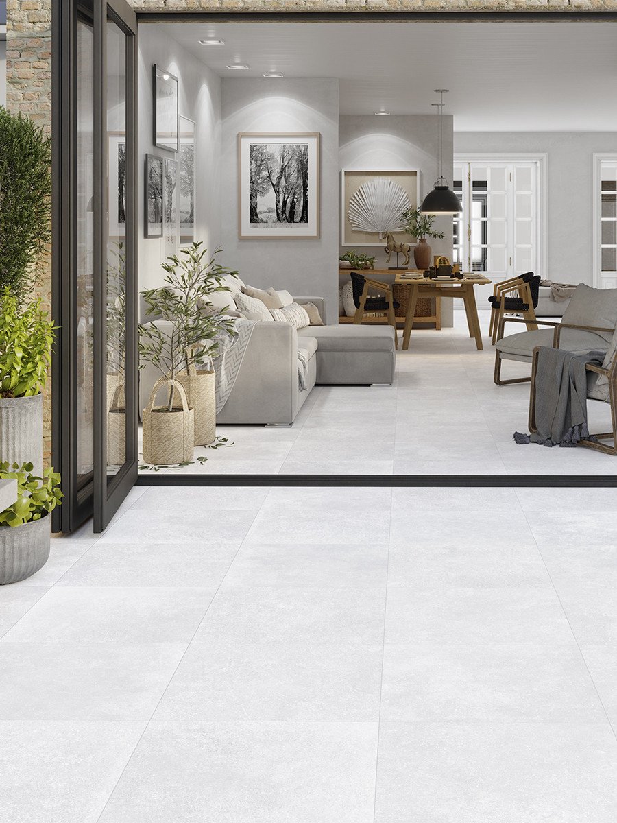 Marbella White Outdoor Porcelain - 600x600x20mm