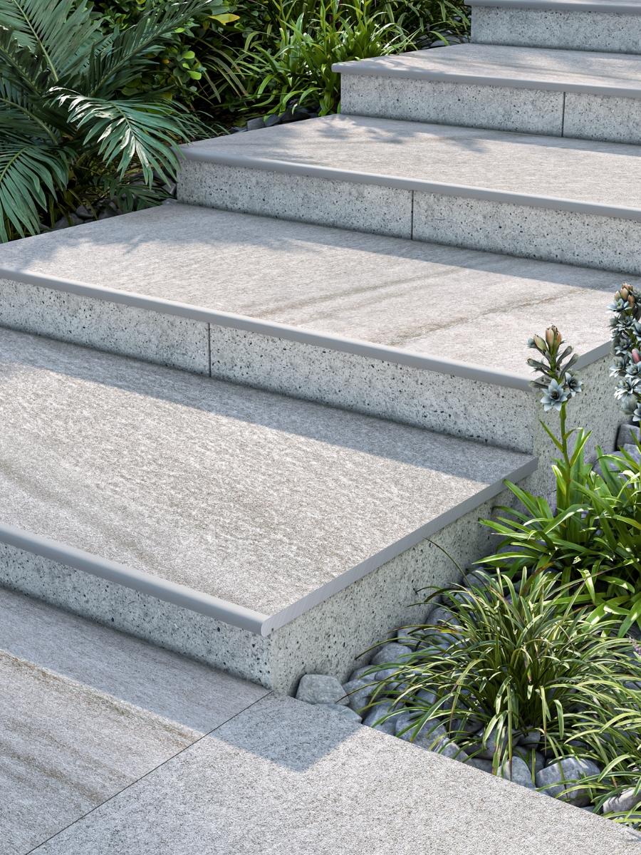 Idaho White Porcelain Bullnose Tiles - 900x450x20mm