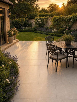 Integra Beige Outdoor Porcelain Paving Tiles - 1200x600x20mm