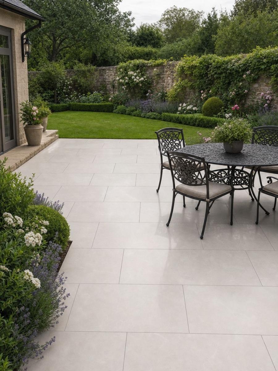 Integra Beige Outdoor Porcelain Paving Tiles - 1200x600x20mm