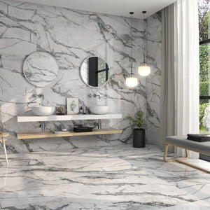 Invisible White Porcelain Tile - 1200x600mm