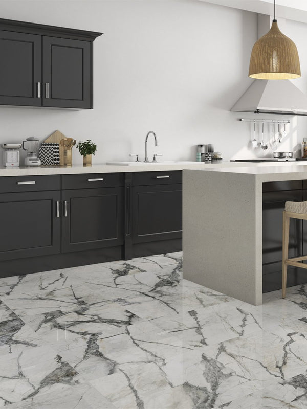 Invisible White Porcelain Tile - 750x750mm