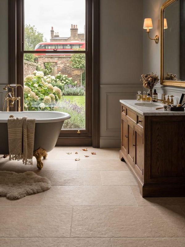 Jersey Beige Antique Chiselled Edge Porcelain Tile - 900x600x9.5mm