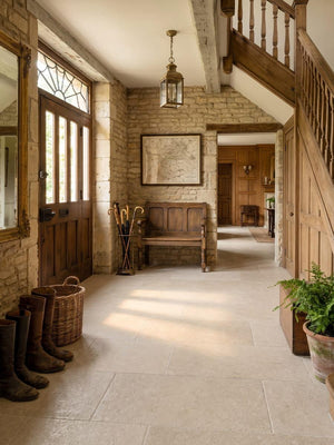 Jersey Cream Antique Chiselled Edge Porcelain Tile - 600x400x9mm
