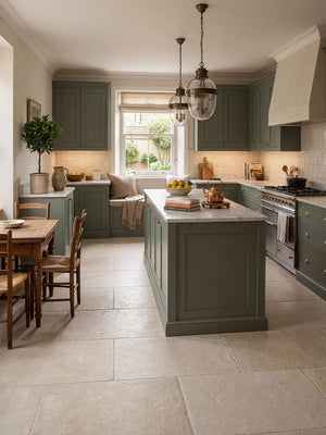 Jersey Cream Antique Chiselled Edge Porcelain Tile - 600x400x9mm