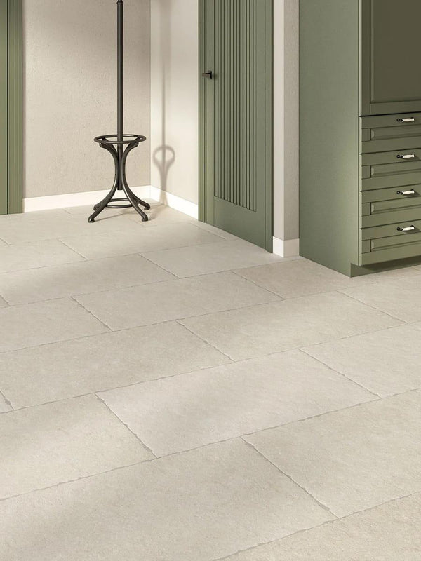Jersey Cream Antique Chiselled Edge Porcelain Tile - 600x400x9mm