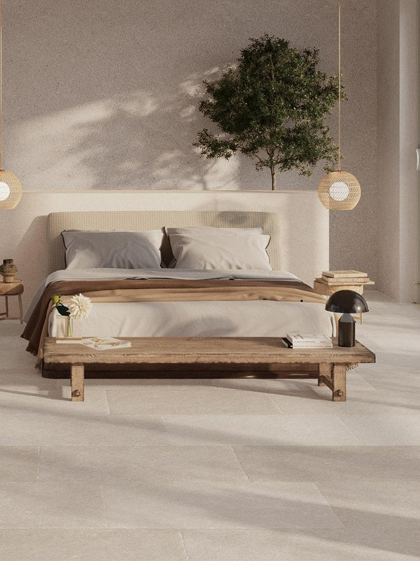 Jersey Cream Antique Chiselled Edge Porcelain Tile - 600x400x9mm
