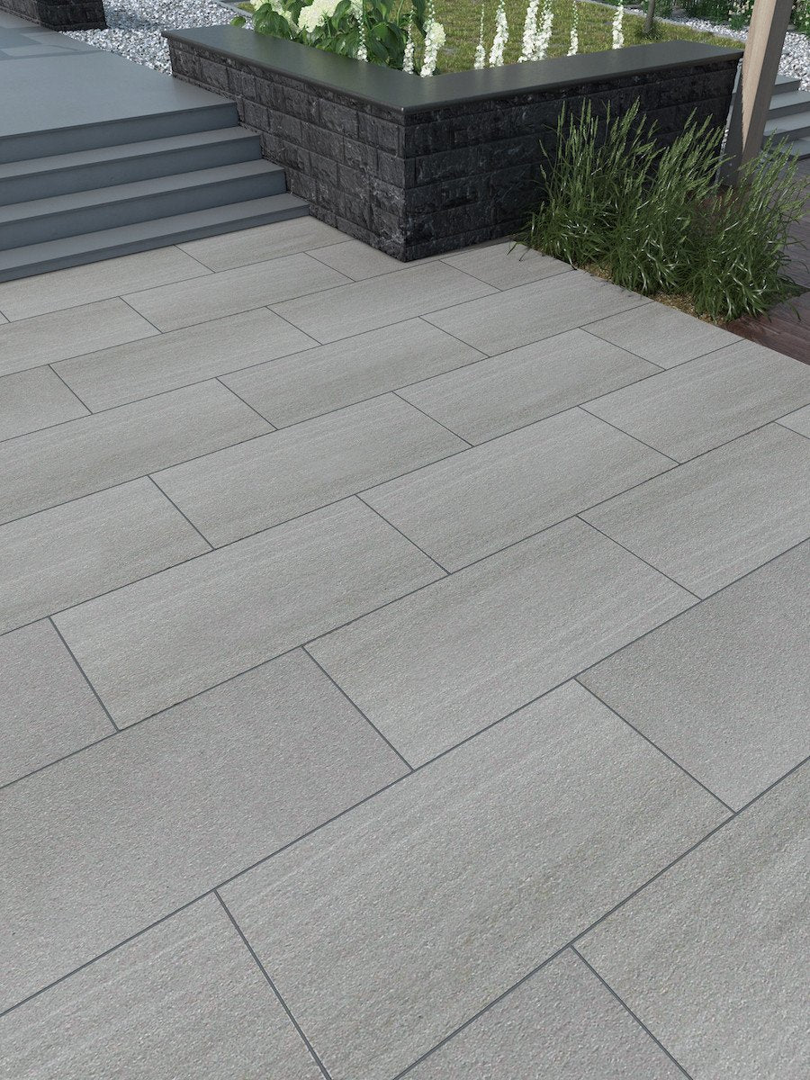 Kandla Grey Sawn and Flamed Sandstone Slabs - 900x600 Pack