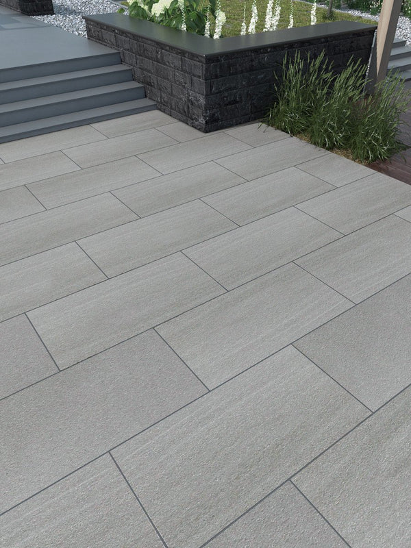 Kandla Grey Sawn and Flamed Sandstone Slabs - 900x600 Pack