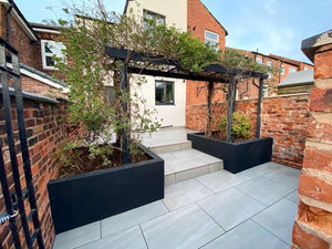 Kandla Grey Outdoor Porcelain Slabs - Mix Size Pack