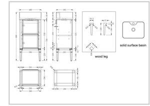 Goa Freestanding Bathroom Vanity Unit - 400mm