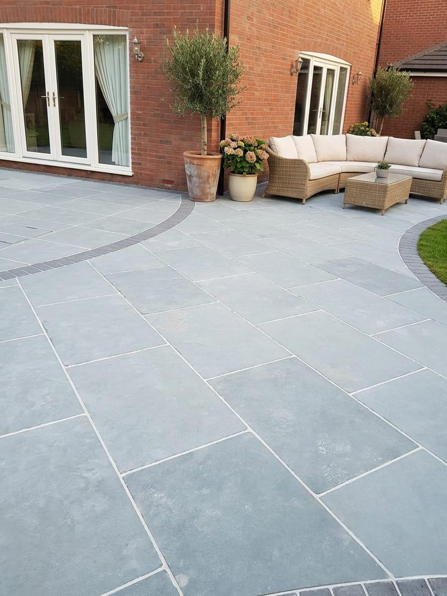 Kota Blue Natural Limestone Paving Slabs - 900x600 Pack
