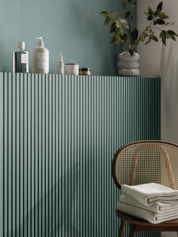 Ludo Nova Giado Nero Luxury Italian Fluted Wall Tile - 1200x600mm