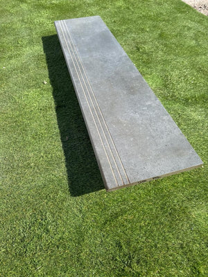 Luna Ash Porcelain Bullnose Tiles - 1200x300x20mm