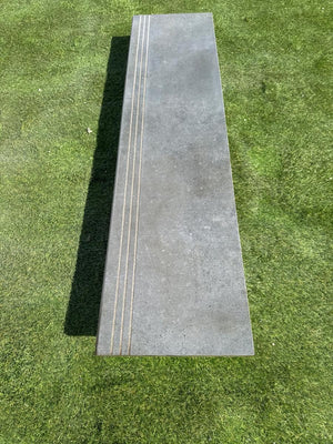 Luna Ash Porcelain Bullnose Tiles - 1200x300x20mm